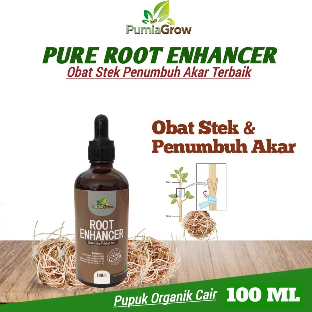 Pure Root Enhancer Obat Nutrisi Untuk Perangsang & Pelebat Akar Semua Tanaman - Stek - Cangkok