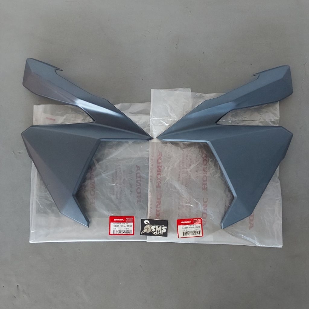 Cover Sayap Kanan Kiri Depan Biru Doff Vario 150 LED Old (2015 - 2018) Original 64501/64601 K59 A10M