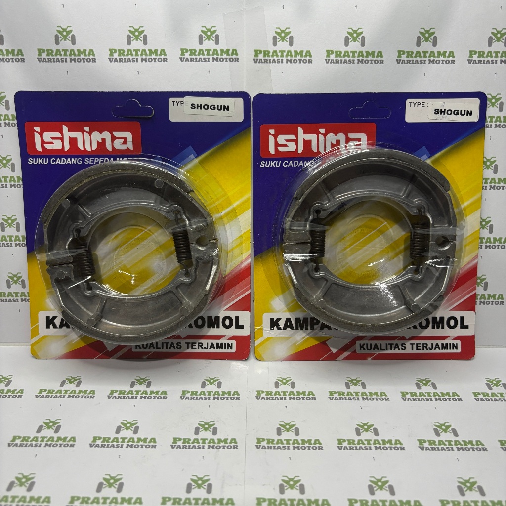 Kampas Rem Belakang Tromol / Brake Shoe / Smash / Shogun ISHIMA