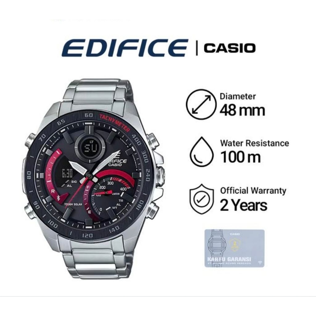 Casio Edifice ECB-900DB-1A / ECB-900DB-1ADF Jam Tangan Pria Original