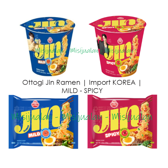 

Ottogi JIN Ramen Mild Spicy Pack Bowl MIe Instan Pedas | Import KOREA |