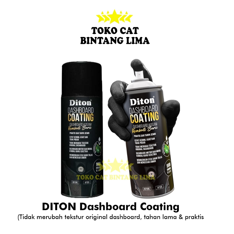 DITON PREMIUM Dashboard Coating / cat semprot Hi Temp / Flinkote / Paint Remover / Chrome