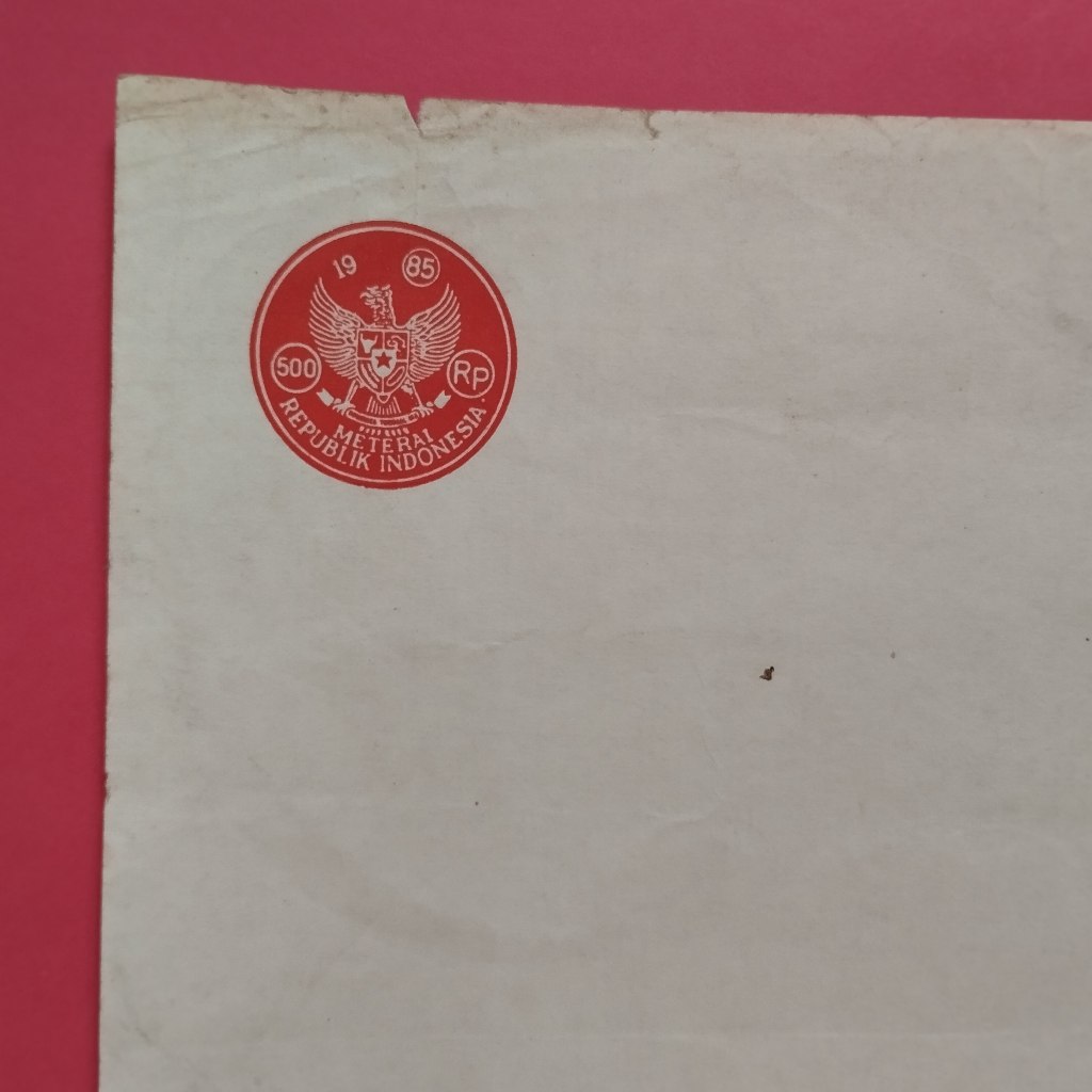 

Kertas Segel Rp 500 Tahun 1985 Single