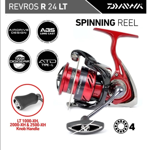 REEL SPINNING DAIWA REVROS R 2024 LT 1000-XH, 2500-XH, 3000-CXH & 4000-CXH ORIGINAL DAIWA