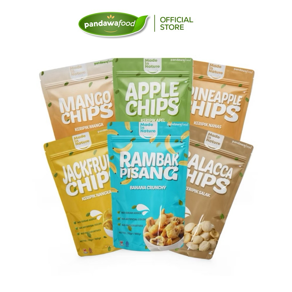 

Pandawa Keripik Buah Oleh-Oleh Murah / Keripik Buah / Kripik Buah / Keripik Nangka / Keripik Apel / Keripik Salak [Isi : 70gram]