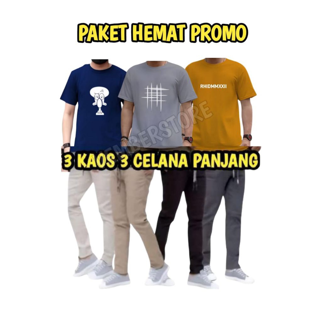 100RIBU DAPAT 3 KAOS DISTRO + 3 CELANA PANJANG