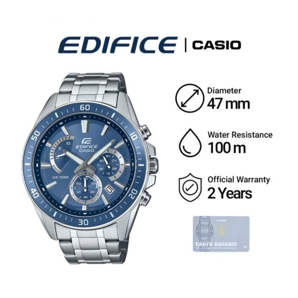 Casio Edifice EFR-552D-2A / EFR-552D-2AVUDF Jam Tangan Pria Original