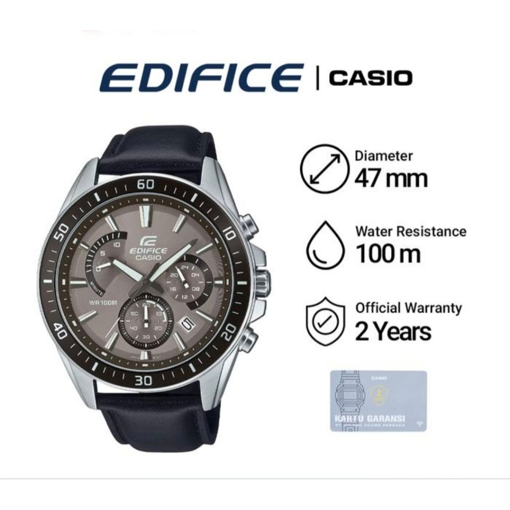 Casio Edifice EFR-552L-5A / EFR-552L-5AVUDF Jam Tangan Pria Original