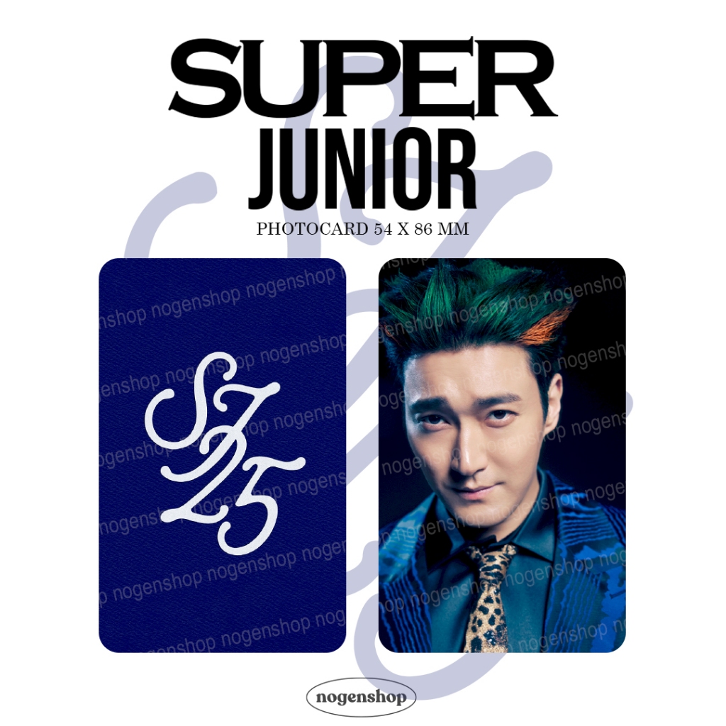 [UNOFFICIAL/FANMADE] PHOTOCARD PC SUPER JUNIOR SJ SUPER JUNIOR 25 SJ25