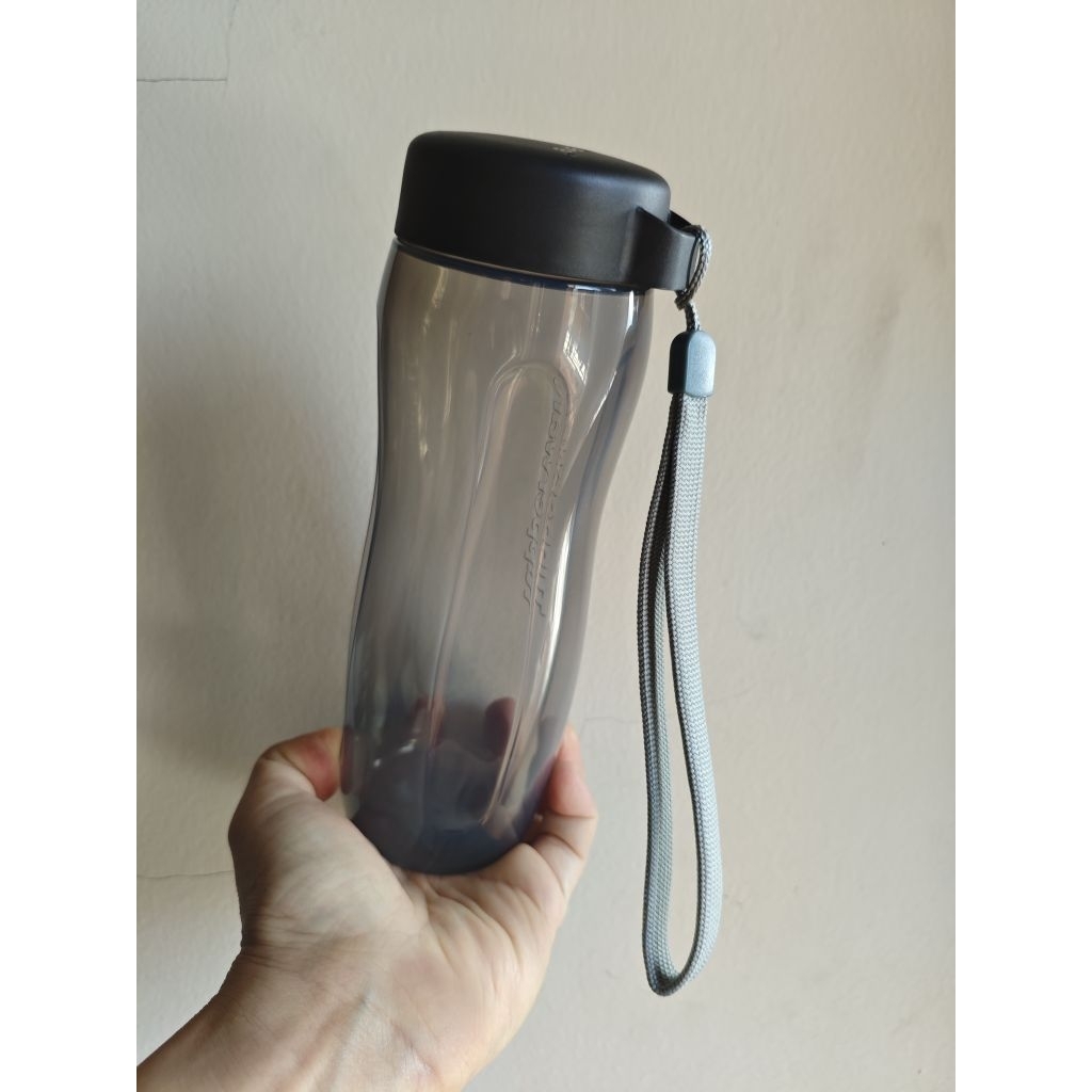 eco fashion 500ml eco bottle 500ml HITAM TUTUP ULIR PUTAR tali abu eco fashion 500 ml botol tupperwa