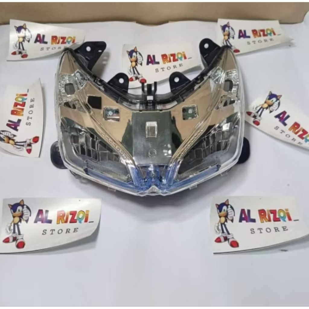 headlemp Reflektor lampu depan vario fi 110 LED soket 7 stater kasar
