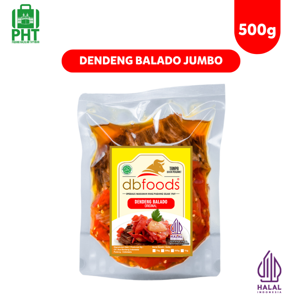 

Dendeng Balado DBFOODS 500g Original Praktis Siap Makan Asli Padang