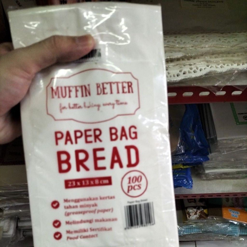 

muffin paper bag bread 100 pcs 23×13×8