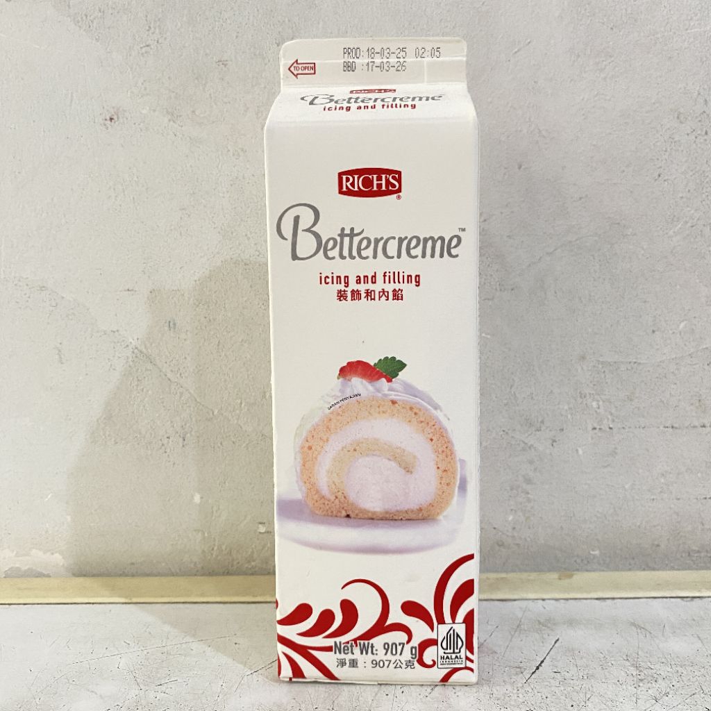 

Rich's bettercreme icing and filling 907ml | rich bettercreme | rich's bettercreme | bettercreme
