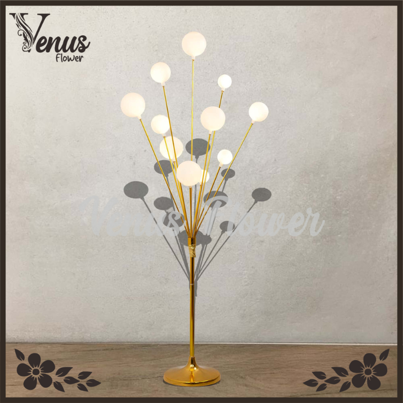 COD LAMPU STANDING BOLA CABANG 11 UNTUK HIASAN DEKORASI - LAMPU WEDDING MEWAH & PELAMINAN - IMPORT