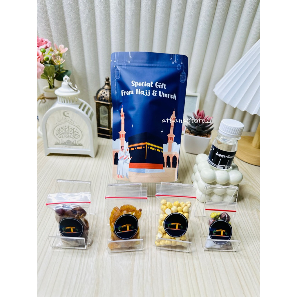 

oleh oleh haji dan umroh paket lengkap/ oleh oleh haji/ oleh oleh umroh/ paket oleh oleh haji/ paket oleh oleh umroh kemasan Standing Pouch Eksklusif
