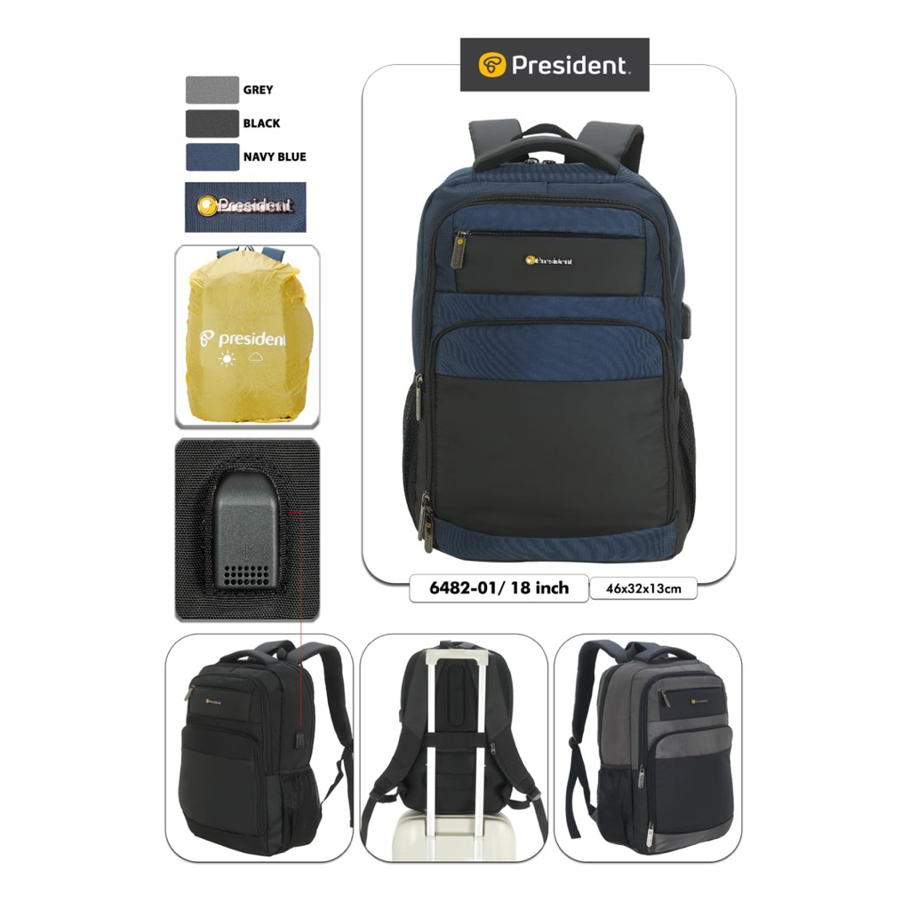 PRESIDENT ORIGINAL - TAS RANSEL PRESIDENT BP 6482 - 26 - BACKPACK PRESIDENT ORIGINAL - TAS LAPTOP & 