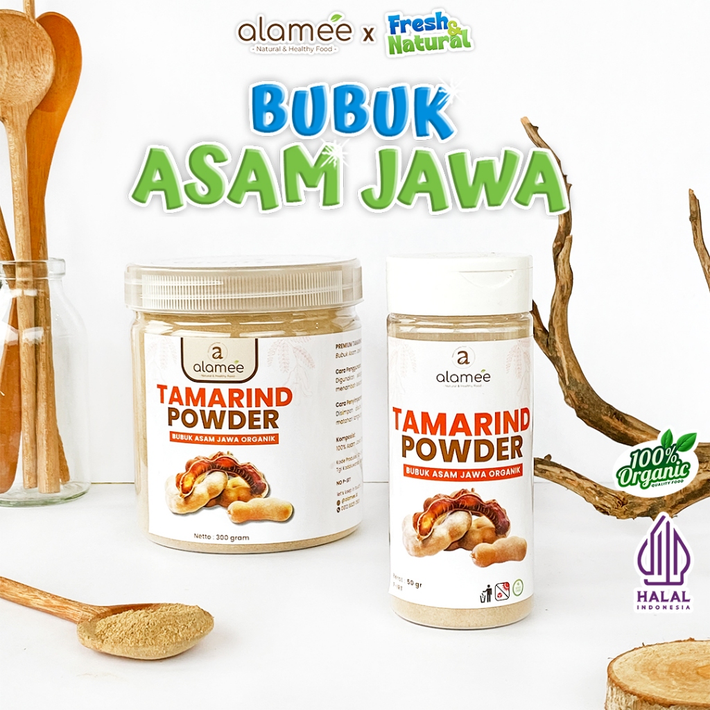 

ALAMEE Bubuk Asam Jawa Tamarind Seasoning Poweder Murni Tanpa Campuran Bumbu Masakan Dapur 300gr fresh and natural