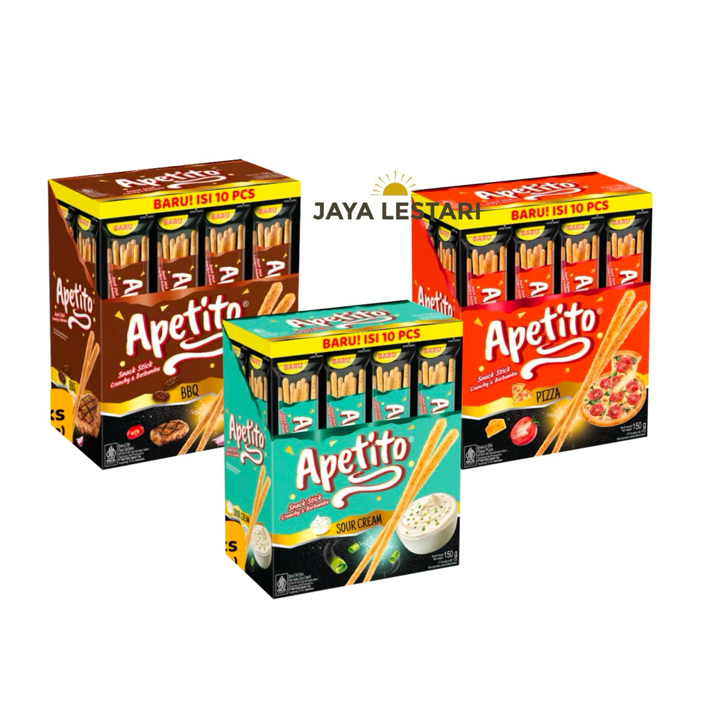 

Apetito Snack Stick Crunchy Box (Isi 10 Pcs/Box) (10x15g) (2 Varian Rasa)