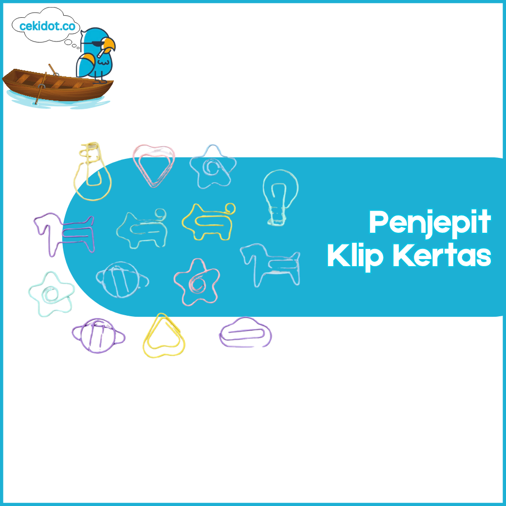 

Penjepit Klip Kertas Paper Clip Push Pin Set 10pcs Free Pouch Y1706