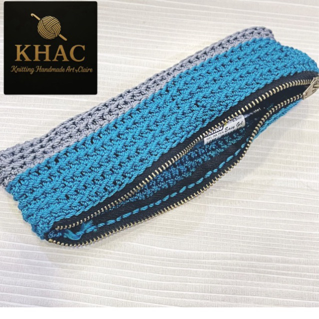 

kotak pensil rajut unik antik artistik ekslusif by KHAC ready stock