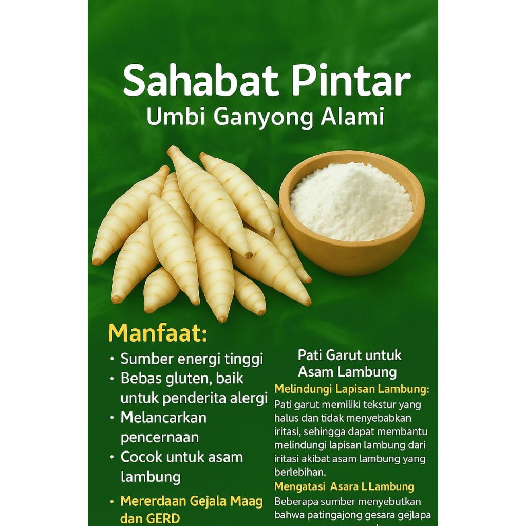 

tepung garut/pati garut Asli obat sakit maag alami 1kg
