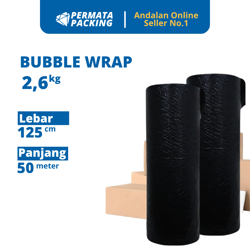 

BUBBLE WRAP UKURAN 125 CM X 50 METER ( 2.6 KG) BERKUALITAS