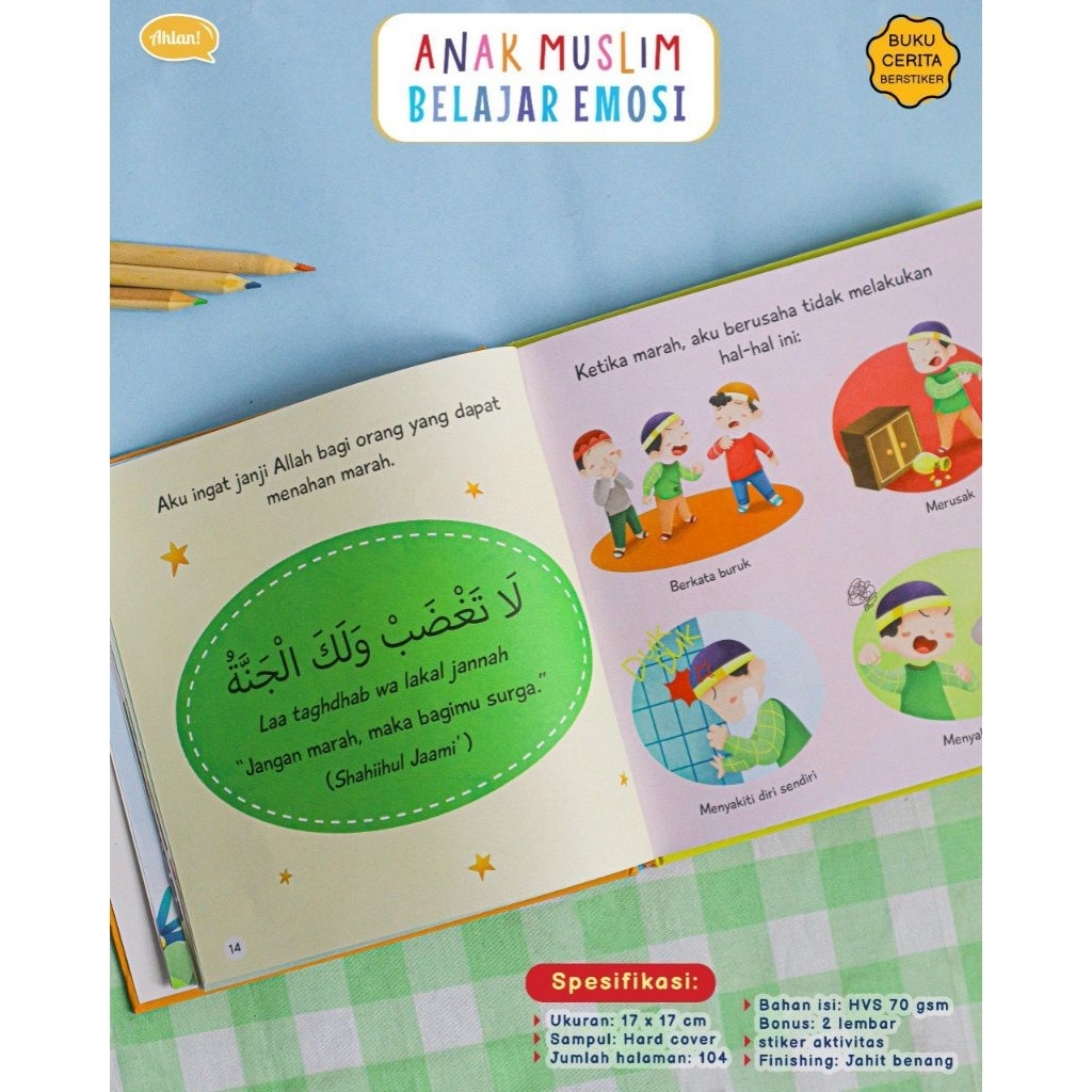 Buku Edukasi Anak Muslim Belajar Emosi/Buku Edukasi Anak/Buku Anak Muslim