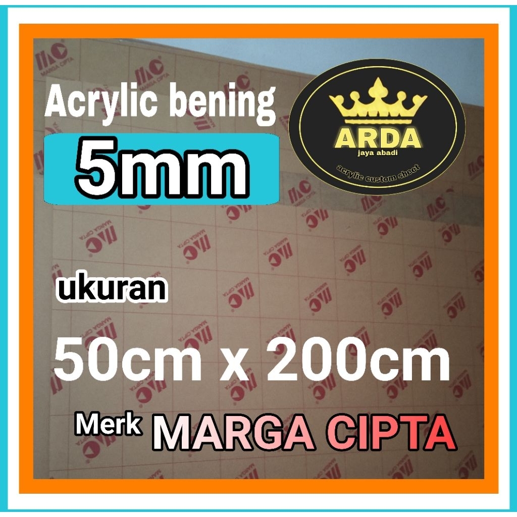 

akrilik 5mm bening 50 x 200 akrilik lembaran acrylik marga cipta