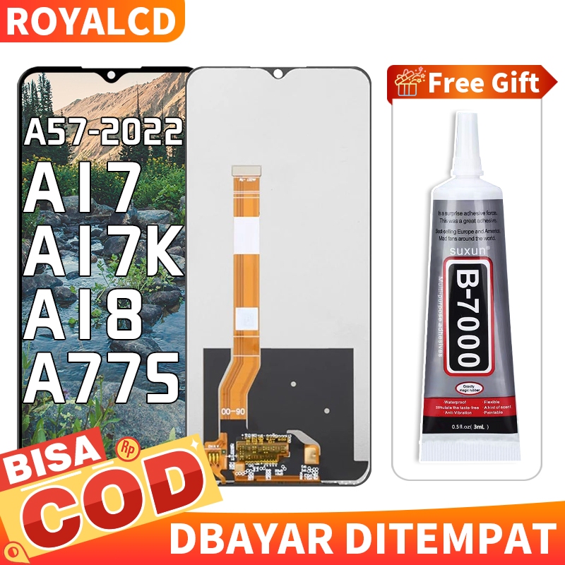【ORIGINAL100%】Lcd oppo a57-2022/a17/a17k/a18/a77s ORIGINAL100% hd FULLSET TOUCHSCREEN