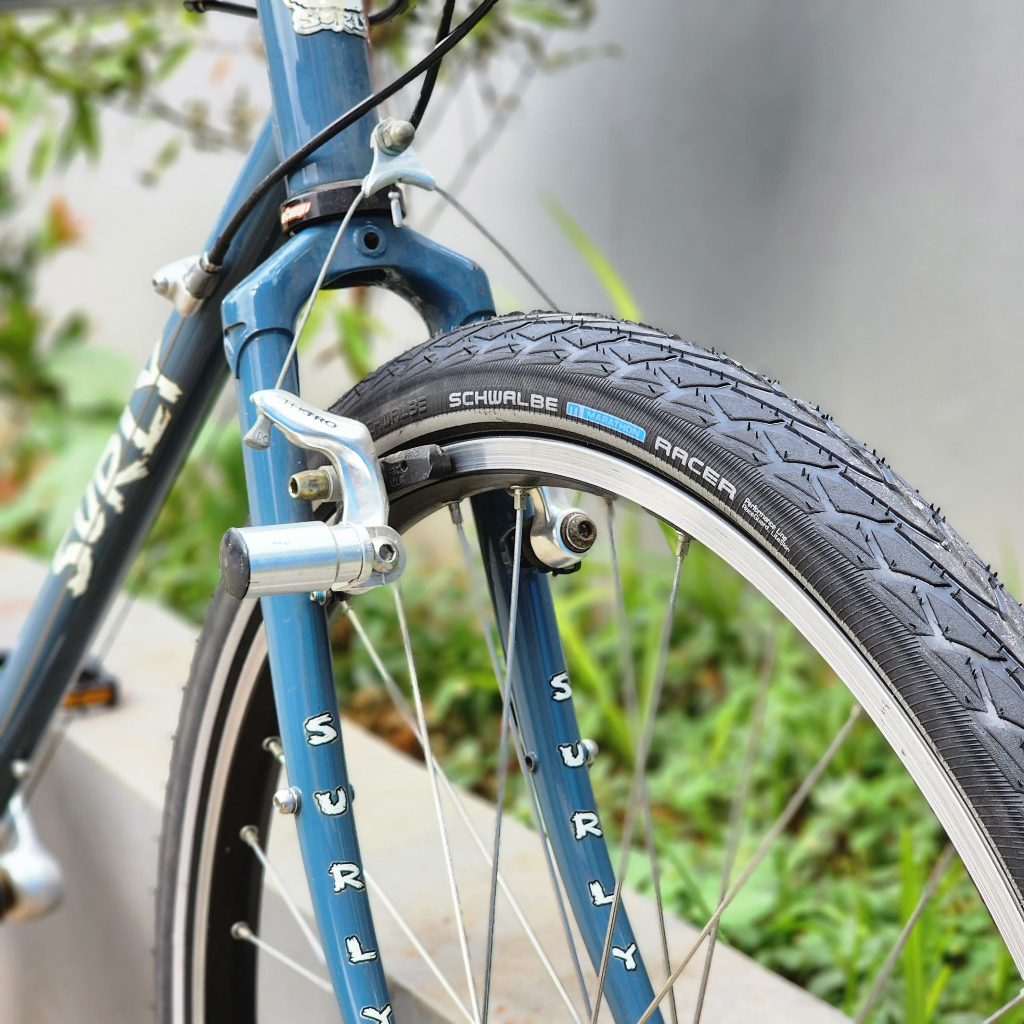 Ban Luar Sepeda Schwalbe Marathon Racer 26X1.50 Reflector Tire Ban Luar Sepeda Gunung Mtb Federal