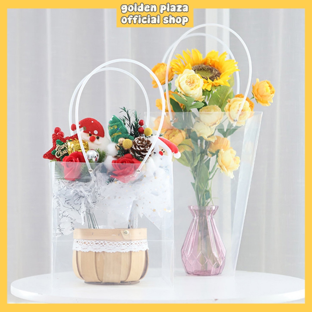 

Transparant Flower Bag Tas Bunga Plastik Tas Bucket Bunga Flower Bag Transparan KB1006