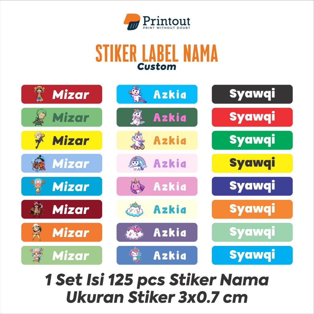 

Printout Stiker Label Nama Alat Tulis 125 Pcs | Stiker Pensil | Stiker Alat Tulis Custom | Desain Lucu Dan Kekinian