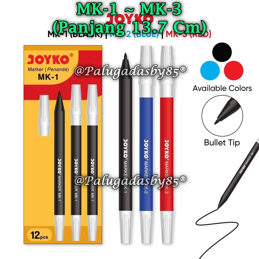

(1 Biji) GROSIR Spidol JOYKO MK-1 MK-2 MK-3 / Joyko Marker Penanda Spidol MK-1 (1 Biji)