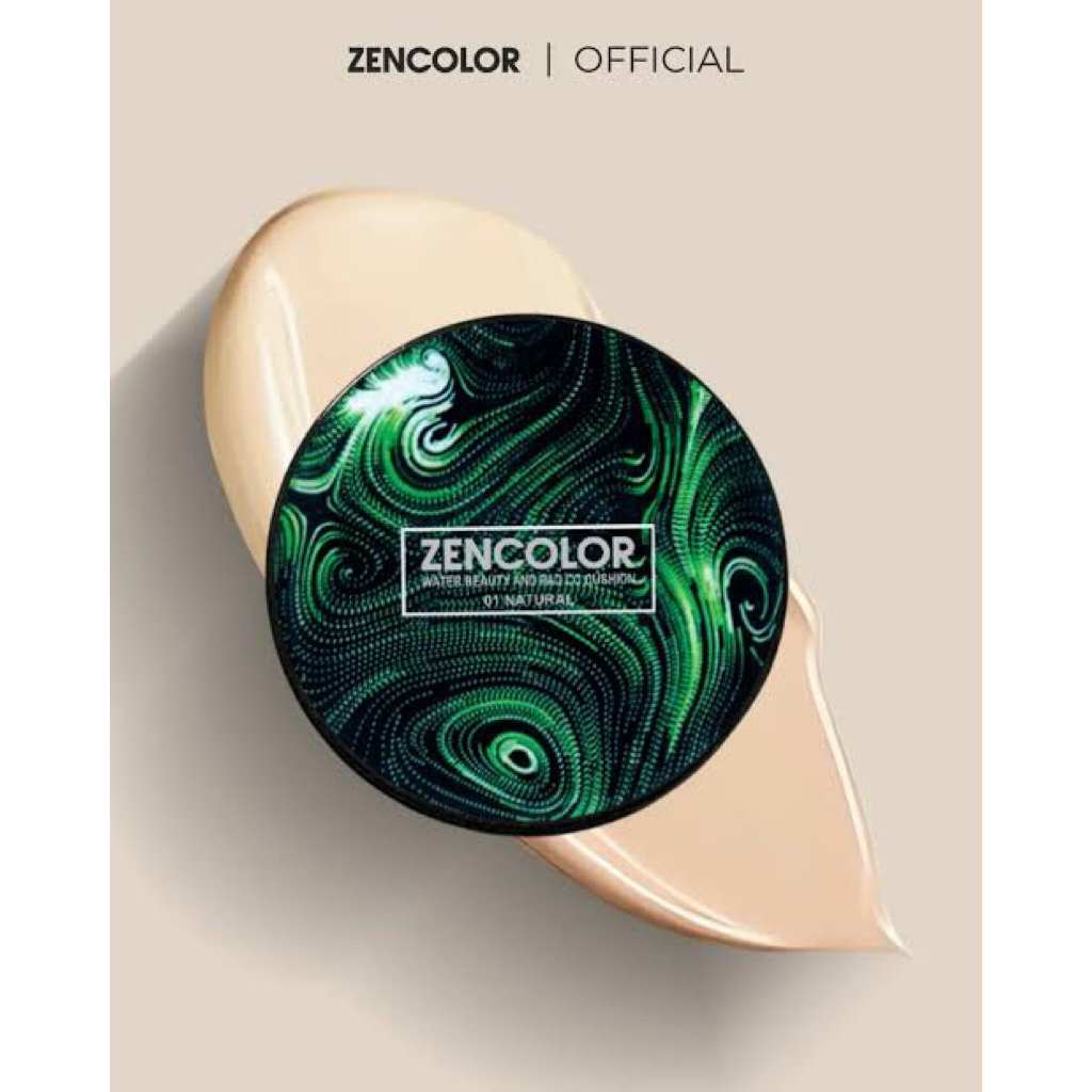 ZENCOLOR Waterproof BB Air Cushion Cream | Matte Finish |BPOM | Moisturizing Foundation | Bedak Anti
