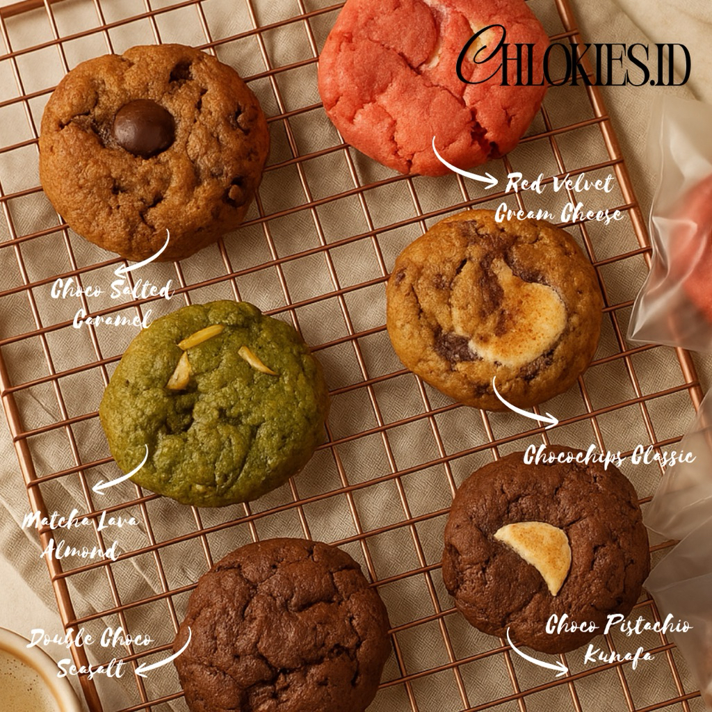

CHLOKIES - Soft Cookies Premium MIX VARIAN isi 6 pcs | Freshly baked | Made by Order | Renyah | HALAL