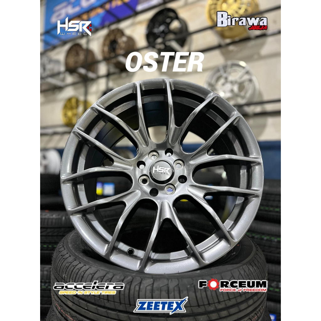 VELG MOBIL RACING CELONG RING 17 ORI HSR OSTER PCD 4X100 H4X114 PELEK GRAND LIVINA, JAZZ, YARIS R17