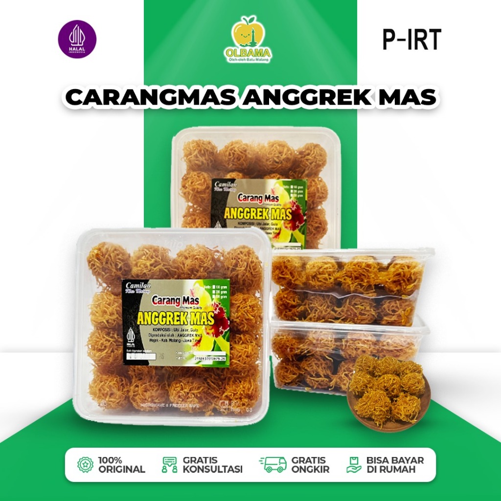 

Carang Mas Grubi Anggrek Mas 350gr Oleh Oleh Khas Batu Malang | Kremes Ubi Jalar Gula Merah Manis