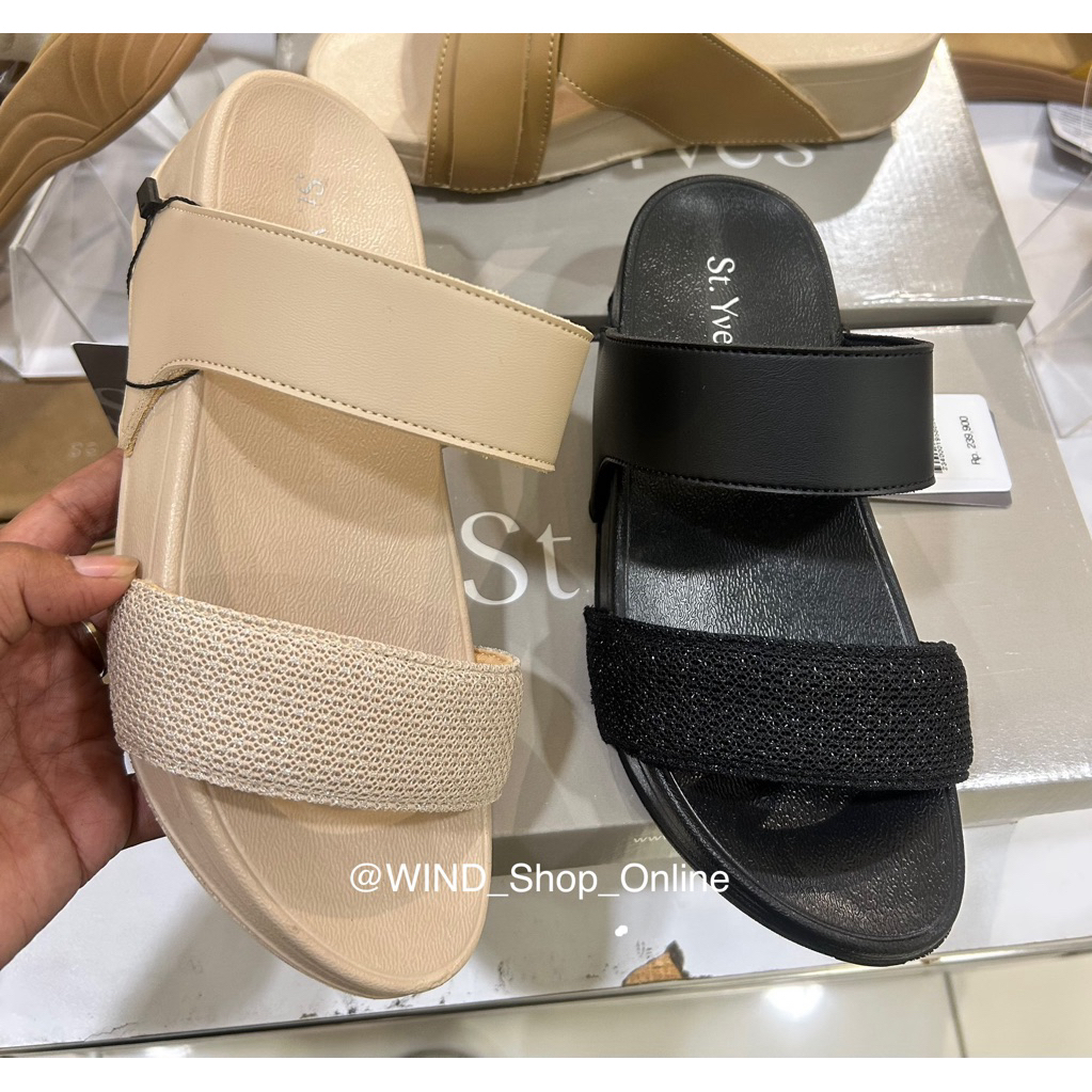 ST.YVES Sandal slop wedges wanita size 36-41
