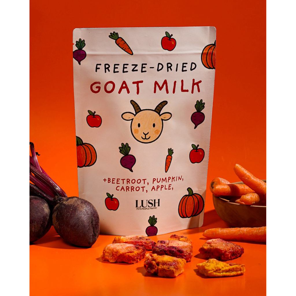 

Freeze Dried Goat Milk + Beetroot, Pumpkin, Carrot, Apple