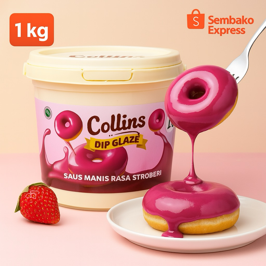 

Collins Dip Glaze Strawberry 1 Kg – Saus Stroberi Manis Siap Pakai