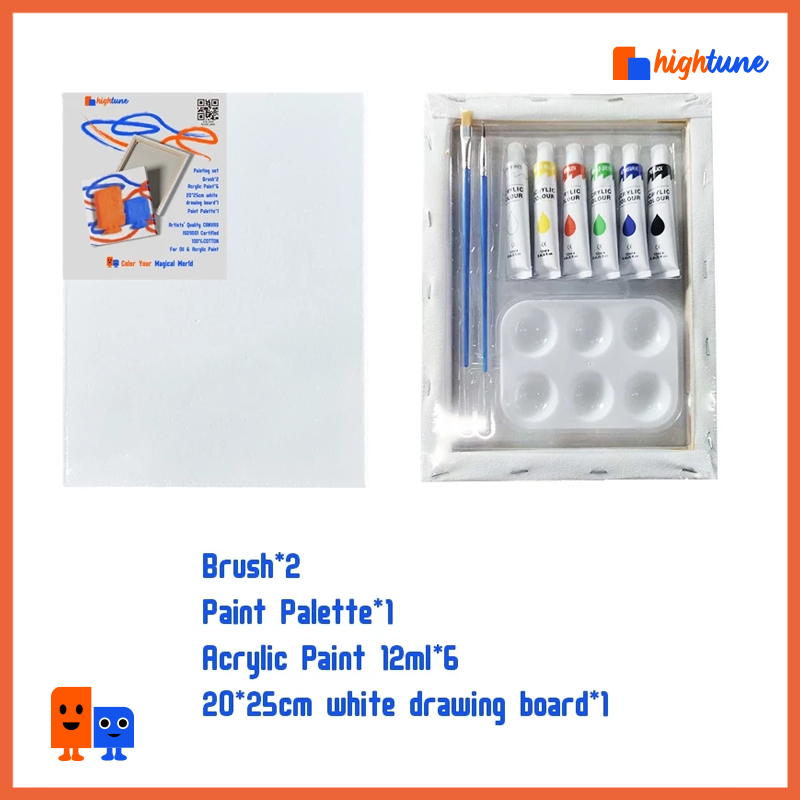 

Hightune Kanvas Lukis Stretched Canvas 20x25 cm/Kanvas Siap Lukis/Cat Akrilik/Kuas Lukis-Alat Lukis