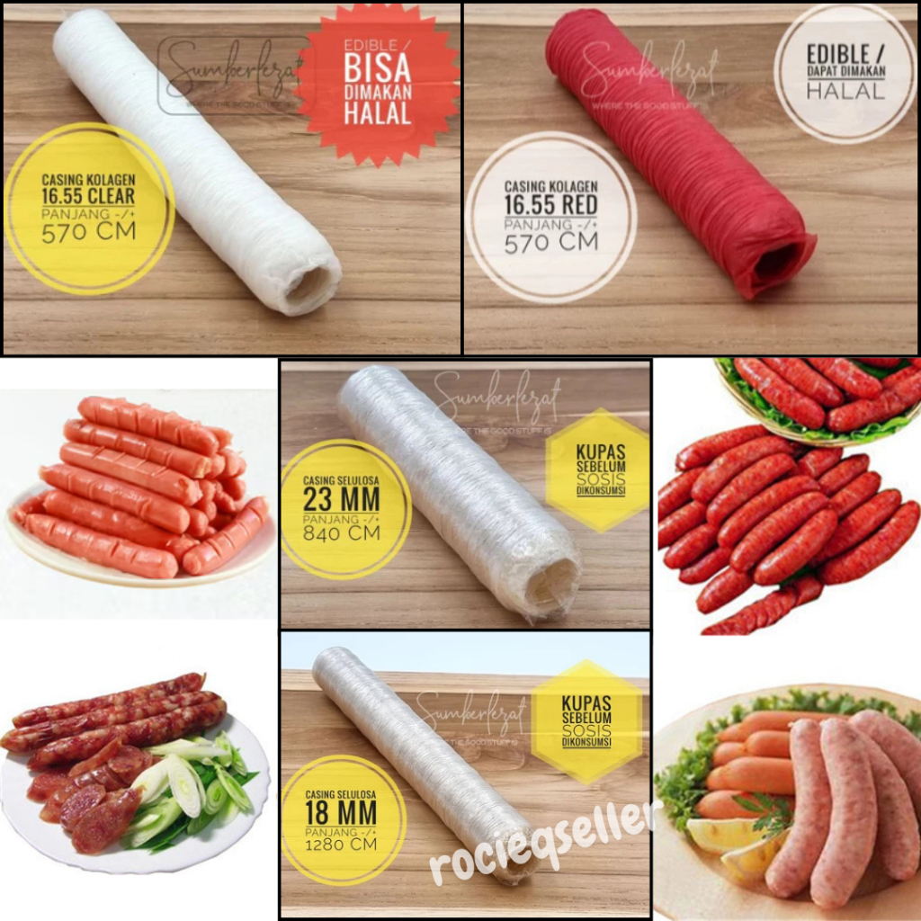 

Casing Kulit Selongsong Sosis Plastik Selulosa Kolagen Collagen Edible Halal Food Grade | ECO PACK