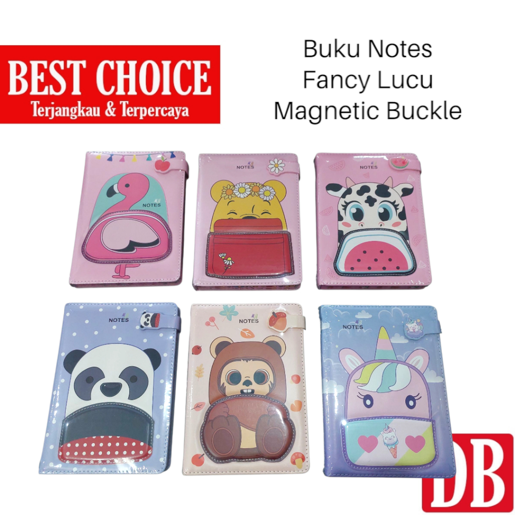 

Buku Notes Kulit / Leather Magnetic Buckle Notebook Lucu Fancy (1pcs)
