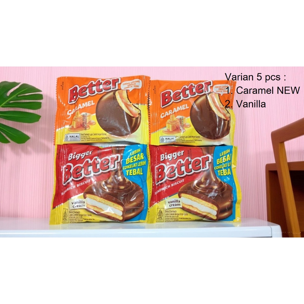 

Roma Better all varian 5 pcs better Caramel NEW Sandwich Better Vanila Renceng