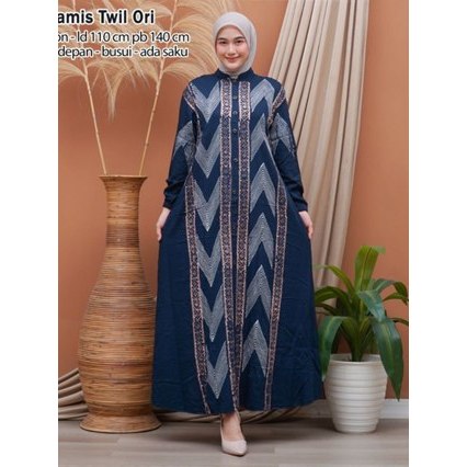 BAYU GAMIS TWILL ORI - TWILL OBBE B | TWILL BATIK PEKALONGAN | GAMIS TWILL TERBARU | GAMIS TWILL ORI