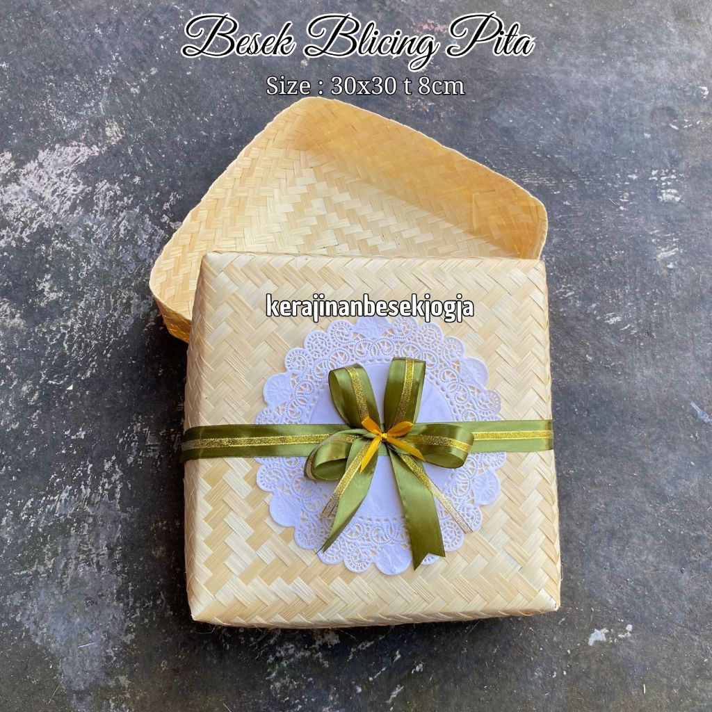 

BESEK 30X30 BLICING PITA | besek cantik besek murah besek blicing besek putih besek astuti