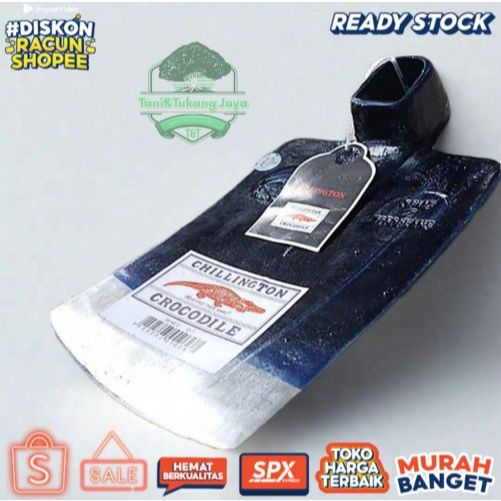 Cangkul Cap Buaya Asli - Cangkul Sawah Anti Lengket Crocodile Original Super Tajam