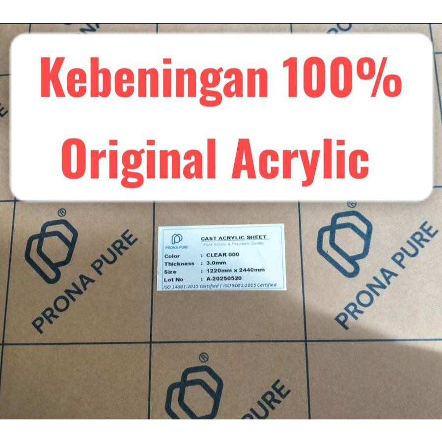 

Acrylic / Akrilik Bening Lembaran 3MM 122 x 244 PRONA PURE