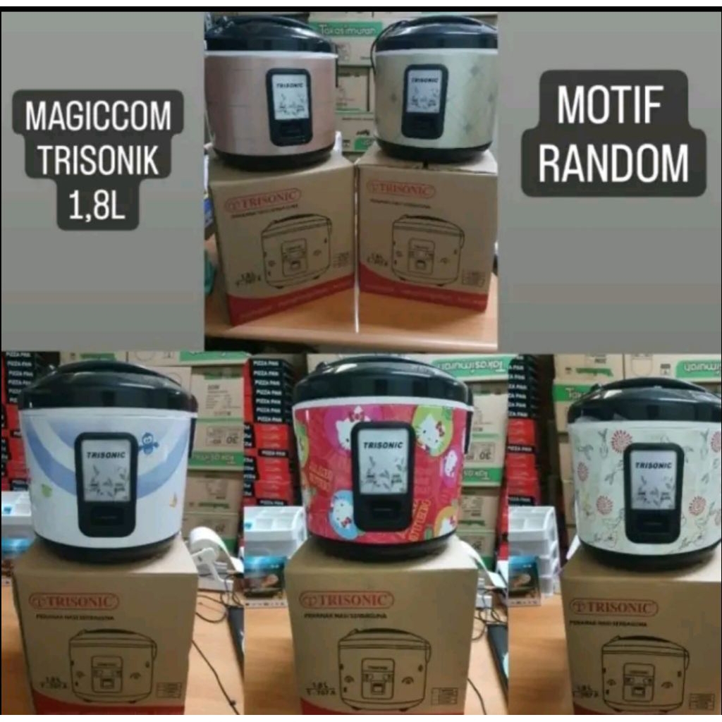 TRISONIC Rice Cooker 1.8 Liter Magic Com 3 in 1